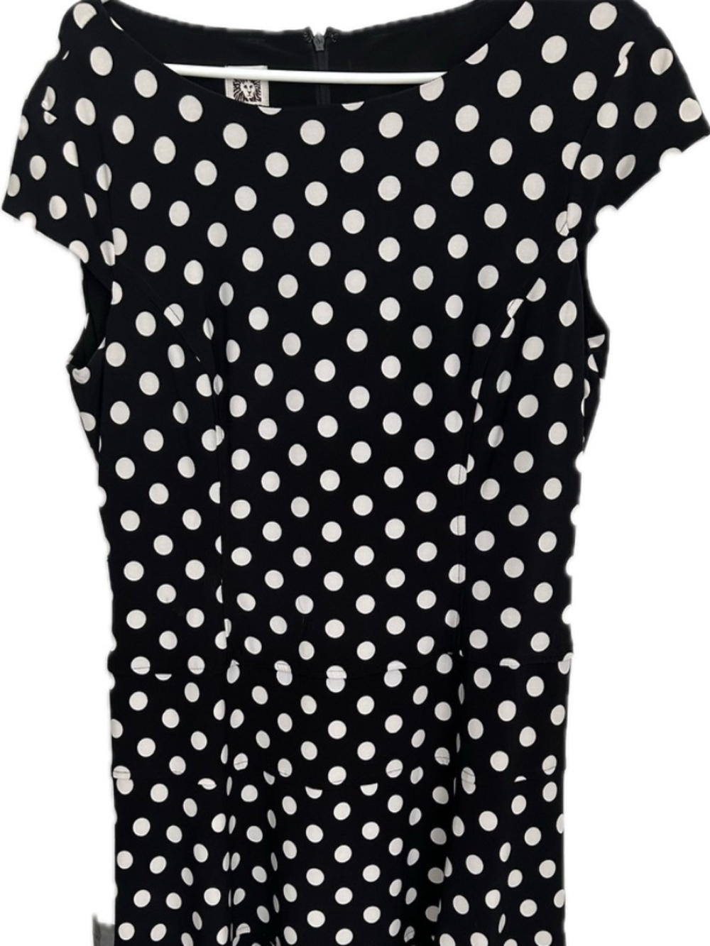 Polka Dots fitted flare sheath below knee (midi) length dress
